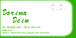 dorina deim business card